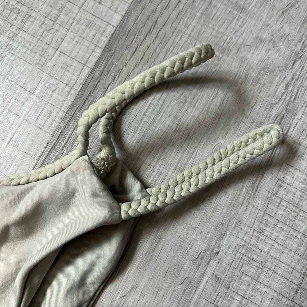 FRANKIE’S BIKINIS Women's Swim Bottom Green Sage Large